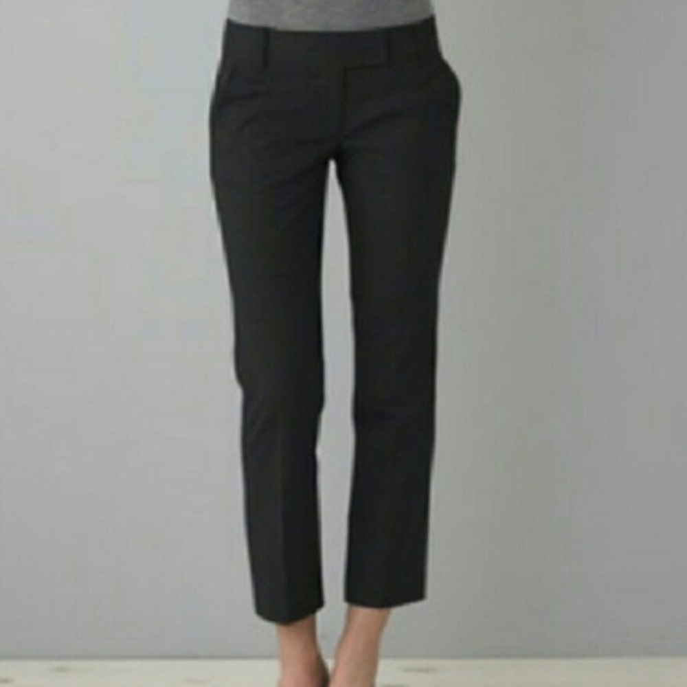 J crew city fit, stretch, crop pants, black